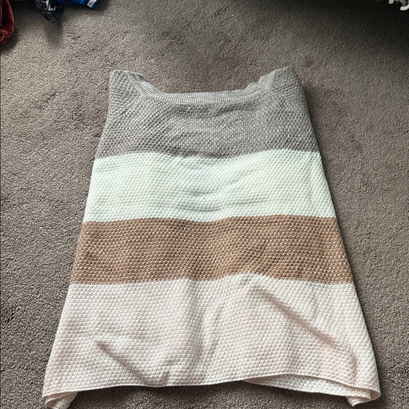 NanaMacs Off-the-Shoulder Striped Sweater - Cream, Brown, Pink - Picture 4 of 5
